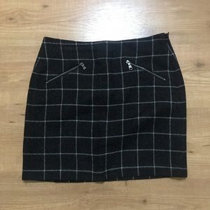 Acrylic Wool-look Plaid Y2K Skirt